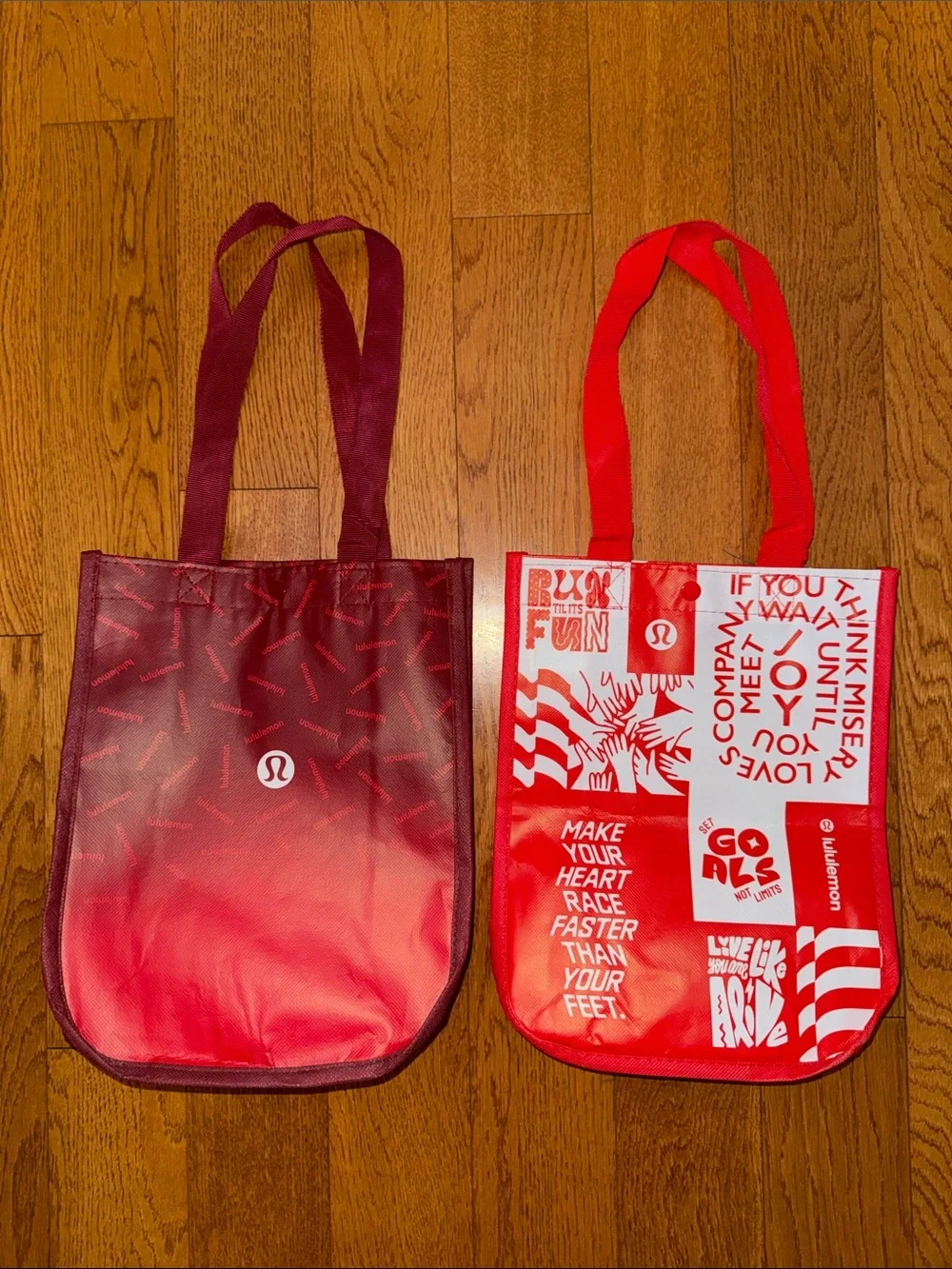 lululemon athletica Red and Burgundy Bags